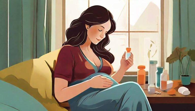 Default An Illustration Showing A Pregnant Woman Taking Medici 1.jpg