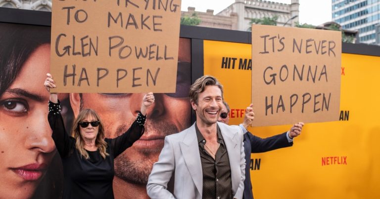 Glen Powells Parents Playfully Troll Him At ‘hit Man Premiere.jpg