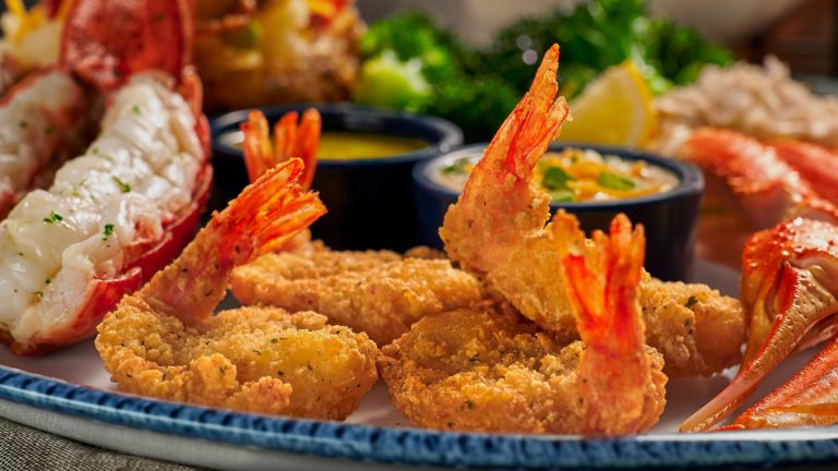 Red Lobster Shrimp And A Lobster Tail Are Seen On A Plate Lead.jpg